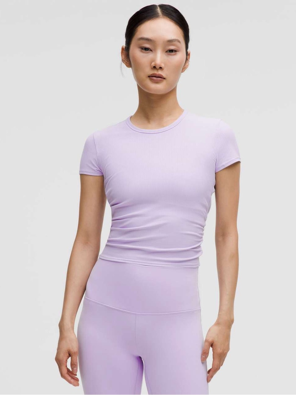 lululemon athletica Ribbed Crewneck Short Sleeve Top - Lavender